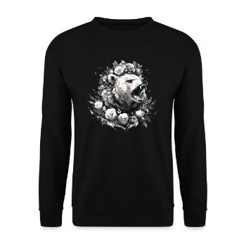 Ours, nature, environnement, protection de - Sweat-shirt Unisexe - noir - Devant - Alina (178cm) & Michal (187cm)