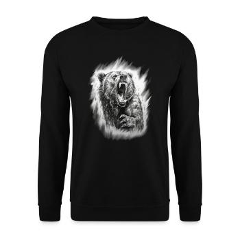 Fox Forest Moon Fable Mythical Fairy Tale - Unisex Sweatshirt - black - Front - Alina (178cm) & Michal (187cm)