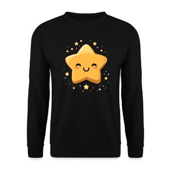 Laughing Star Night Sky Fun cadeau - Sweat-shirt Unisexe - noir - Devant - Alina (178cm) & Michal (187cm)