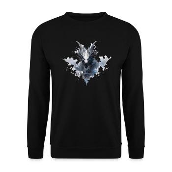 Mecha Tier Tiger Wolf Fuchs Cyborg Wildschwein - Unisex Pullover - Schwarz - Vorne - Alina (178cm) & Michal (187cm)