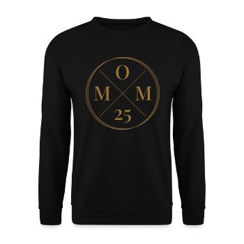 Mom 25 Baby Mutter Muttertag Geschenk Mama 2025 - Unisex Pullover - Schwarz - Vorne - Alina (178cm) & Michal (187cm)