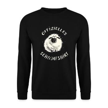 Offizielles (l)afshirt - Schaf Illustration - Unisex Pullover - Schwarz - Vorne - Alina (178cm) & Michal (187cm)