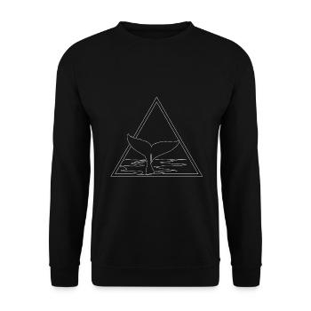 Whale fin whale ocean - Unisex Sweatshirt - black - Front - Alina (178cm) & Michal (187cm)