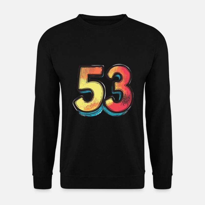 53 Zahl Bunt - Unisex Pullover - Schwarz