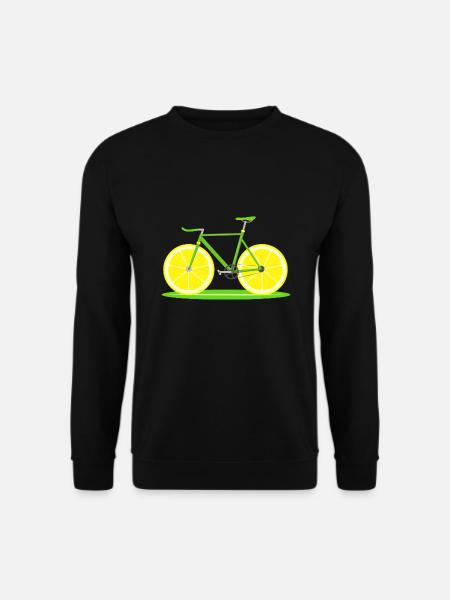 Lemon Fahrrad. Citrus Fahrrad. Radfahrergeschenke. Natur - Unisex Pullover - Schwarz