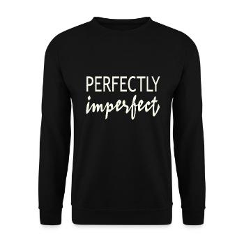 Perfectly imperfect - Unisex Sweatshirt - black - Front - Alina (178cm) & Michal (187cm)