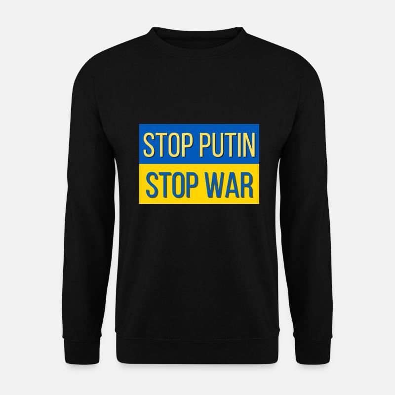 Stop Putin stop war - Unisex Pullover - Schwarz