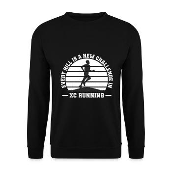Run Country Runner et entraîneur de cross-country - Cross unique - Sweat-shirt Unisexe - noir - Devant - Alina (178cm) & Michal (187cm)