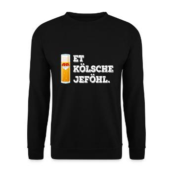 Karneval Köln Jeck Is Geil Kölle Alaaf Kölsch - Unisex Sweatshirt - black - Front - Alina (178cm) & Michal (187cm)