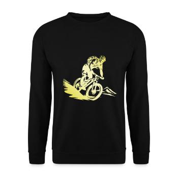Mountainbiker Sport Gold - Unisex Pullover - Schwarz - Vorne - Alina (178cm) & Michal (187cm)