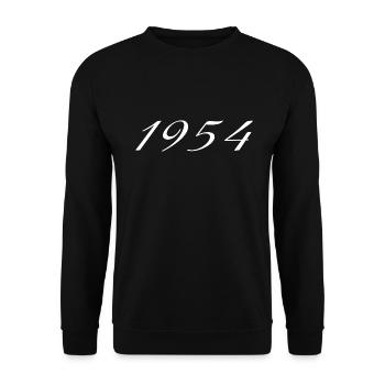 1954 Birthday Gift, Original since 1954 - Unisex Sweatshirt - black - Front - Alina (178cm) & Michal (187cm)
