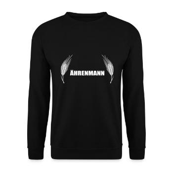 Ehrenmann, Aehrenmann, Ehre, Ähre, Gerste, Roggen, - Unisex Pullover - Schwarz - Vorne - Alina (178cm) & Michal (187cm)