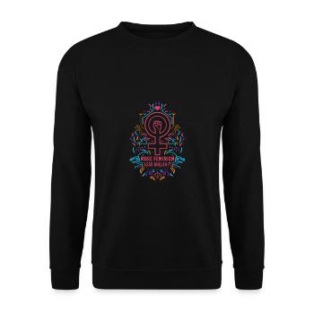 féminisme - Sweat-shirt Unisexe - noir - Devant - Alina (178cm) & Michal (187cm)