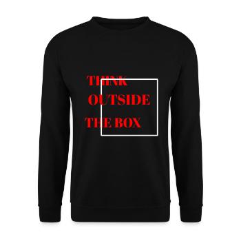 THINK OUTSIDE THE BOX - Sweat-shirt Unisexe - noir - Devant - Alina (178cm) & Michal (187cm)