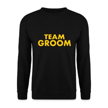 Team groom - Unisex Sweatshirt - black - Front - Alina (178cm) & Michal (187cm)