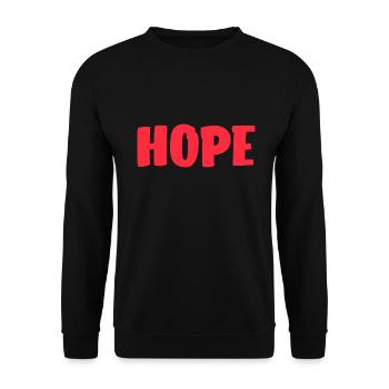 Hope - Unisex Sweatshirt - black - Front - Alina (178cm) & Michal (187cm)