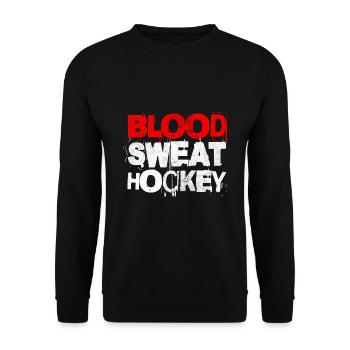 Joueur de hockey sur glace Maillot de hockey sur glace Cadeau - Sweat-shirt Unisexe - noir - Devant - Alina (178cm) & Michal (187cm)