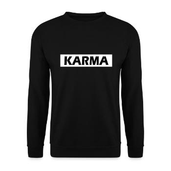 Karma - Unisex Sweatshirt - black - Front - Alina (178cm) & Michal (187cm)