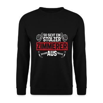 Zimmerei - Unisex Pullover - Schwarz - Vorne - Alina (178cm) & Michal (187cm)