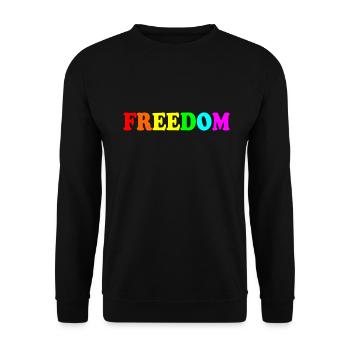Freedom - Unisex Pullover - Schwarz - Vorne - Alina (178cm) & Michal (187cm)