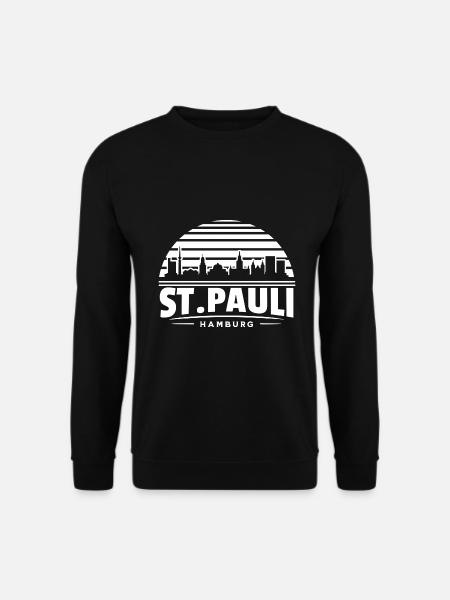 St Pauli Skyline Hamburg Andenken St. Pauli - Unisex Pullover - Schwarz