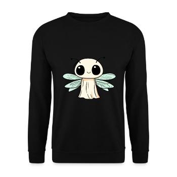 Libellule Halloween Bande dessinée Fantôme - Sweat-shirt Unisexe - noir - Devant - Alina (178cm) & Michal (187cm)