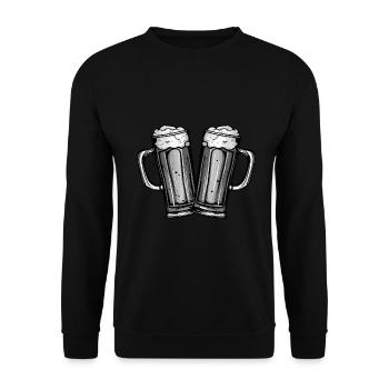 L’équipe de la fête de la bière - Sweat-shirt Unisexe - noir - Devant - Alina (178cm) & Michal (187cm)