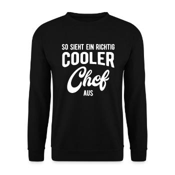 cooler patron cadeau pour chef - Sweat-shirt Unisexe - noir - Devant - Alina (178cm) & Michal (187cm)
