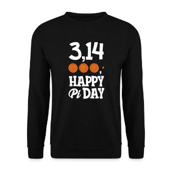 Pi Day jeder Tag ist besser mit etwas Pi - Unisex Pullover - Schwarz - Vorne - Alina (178cm) & Michal (187cm)