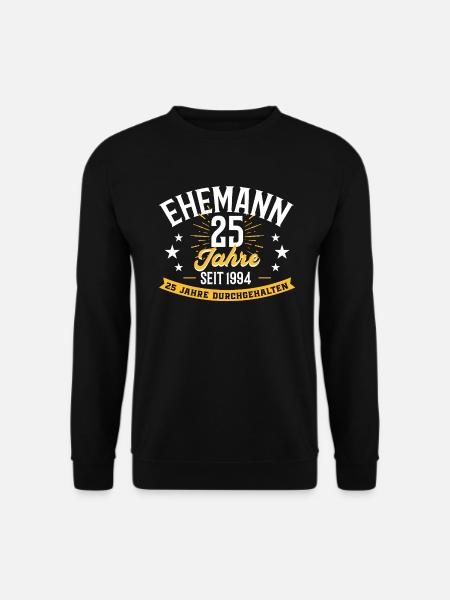 Ehemann Silberhochzeit silberne Hochzeit 25 Jahre - Unisex Pullover - Schwarz