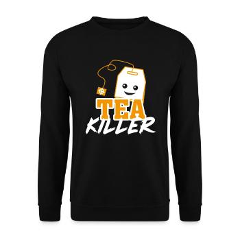 Tea drinker tea - Unisex Sweatshirt - black - Front - Alina (178cm) & Michal (187cm)
