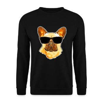 French Bulldog - Frenchie - French Bulldog - Unisex Sweatshirt - black - Front - Alina (178cm) & Michal (187cm)