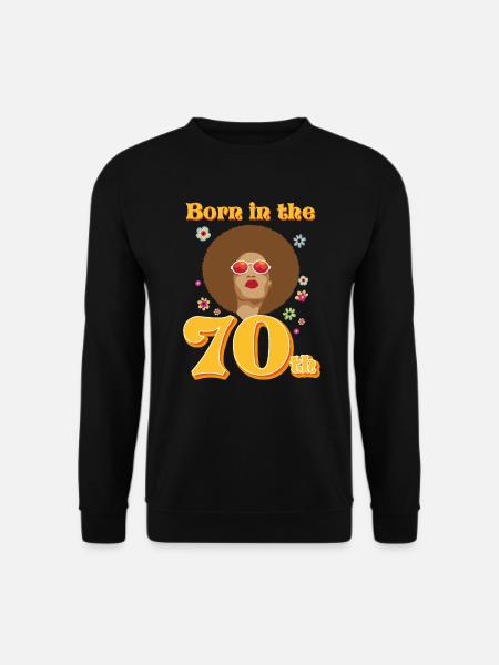Retro Vintage Geboren in den 70ern - Unisex Pullover - Schwarz