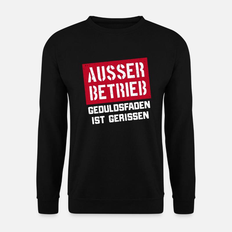Lustige Sprüche lustiger Spruch Ausser Betrieb - Unisex Pullover - Schwarz