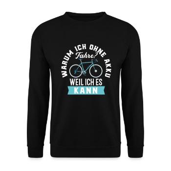 Cycling - Unisex Sweatshirt - black - Front - Alina (178cm) & Michal (187cm)
