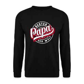Bester Papa der Welt - Unisex Pullover - Schwarz - Vorne - Alina (178cm) & Michal (187cm)