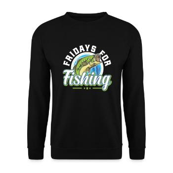 Angler - Unisex Pullover - Schwarz - Vorne - Alina (178cm) & Michal (187cm)
