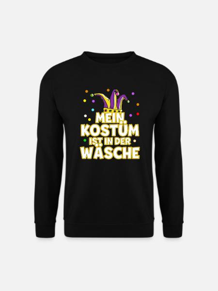 Kostümersatz für Karneval Fasching - Unisex Pullover - Schwarz