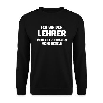 Lehrer Lehrerin - Unisex Pullover - Schwarz - Vorne - Alina (178cm) & Michal (187cm)