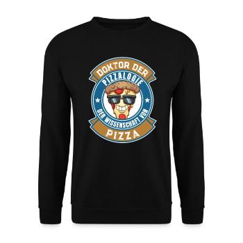 Pizza Pizzeria Ristorante Pizza Fan - Unisex Pullover - Schwarz - Vorne - Alina (178cm) & Michal (187cm)