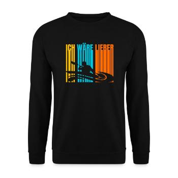 Kayak Kayaker Kayak Tour Kayaking - Unisex Sweatshirt - black - Front - Alina (178cm) & Michal (187cm)
