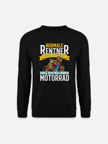 Rentner Motorradfahrrer Motorrad - Unisex Pullover - Schwarz