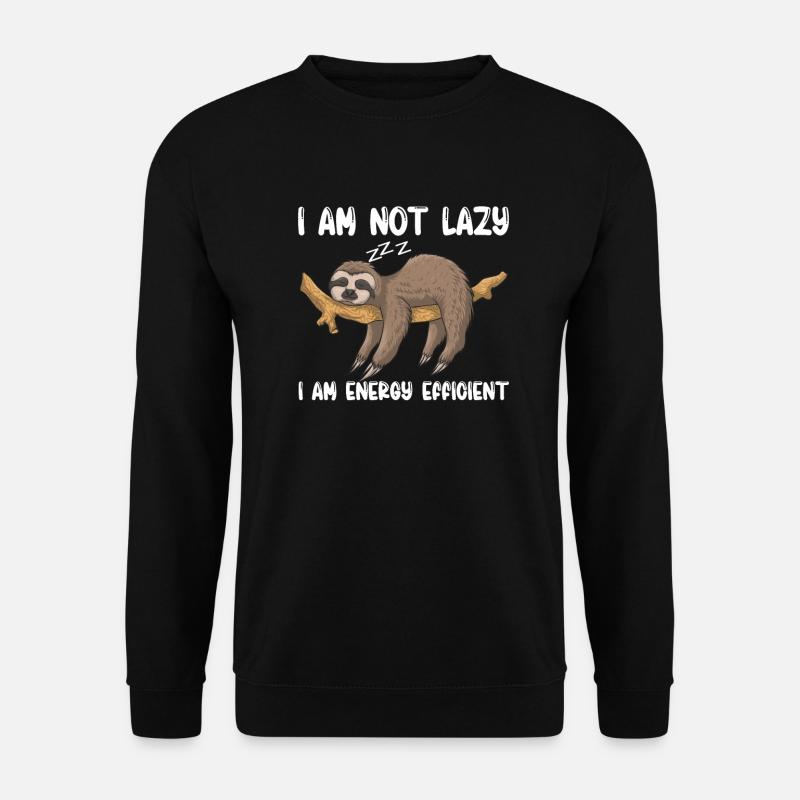 Funny sloth energy efficient - Unisex Sweatshirt - black