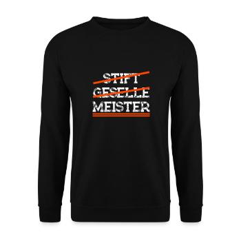 Bestandene Meisterprüfung - Unisex Pullover - Schwarz - Vorne - Alina (178cm) & Michal (187cm)