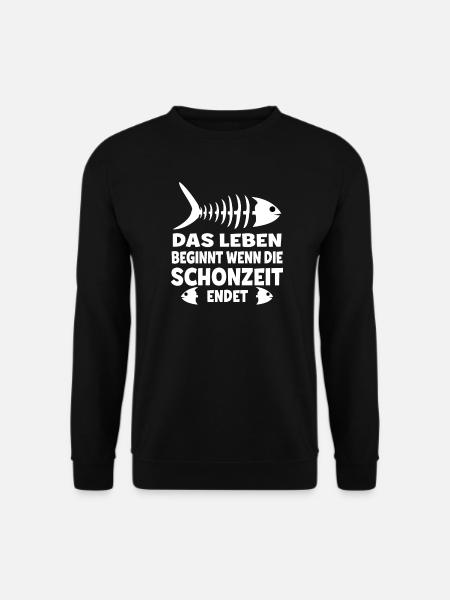 Angler Spruch - Unisex Pullover - Schwarz