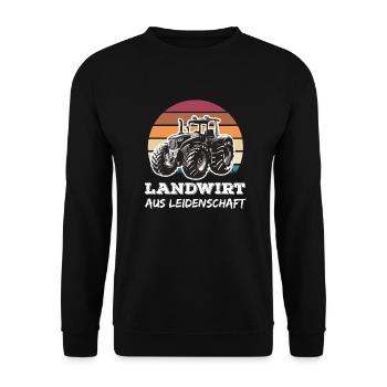 Landwirt aus Leidenschaft - Unisex Pullover - Schwarz - Vorne - Alina (178cm) & Michal (187cm)