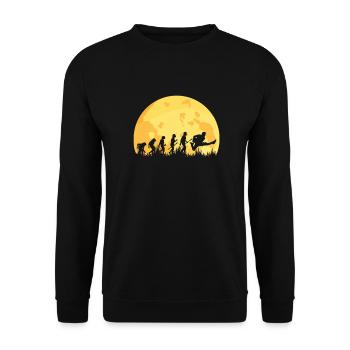 Evolution Gitarre Gitarrenspieler Gitarrist - Unisex Pullover - Schwarz - Vorne - Alina (178cm) & Michal (187cm)