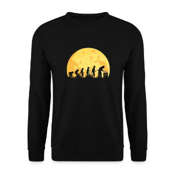 Evolution Imker Bienenzucht - Unisex Pullover - Schwarz - Vorne - Alina (178cm) & Michal (187cm)