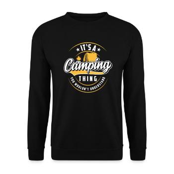 Camping Camper Spruch - Sweat-shirt Unisexe - noir - Devant - Alina (178cm) & Michal (187cm)
