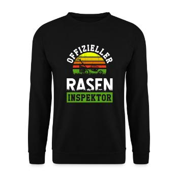 Gärtner Rasenmähen Hobbygärtner Rasenmäher - Unisex Pullover - Schwarz - Vorne - Alina (178cm) & Michal (187cm)